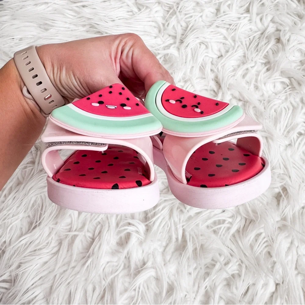 Mini Melissa Watermelon Jelly Sandals Toddler Girls Size 8 Pink